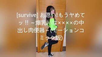 [survive] お愿い!もうヤめてッ !! ～爆乳J○は××××の中出し肉便器～(モーションコミック版)