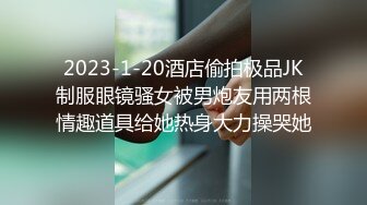 2023-1-20酒店偷拍极品JK制服眼镜骚女被男炮友用两根情趣道具给她热身大力操哭她